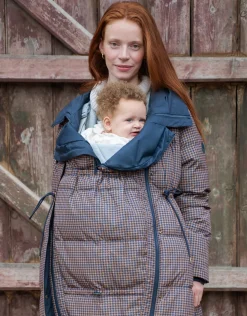 Store Seraphine Keeri | Houndstooth Puffer Maternity Coat
