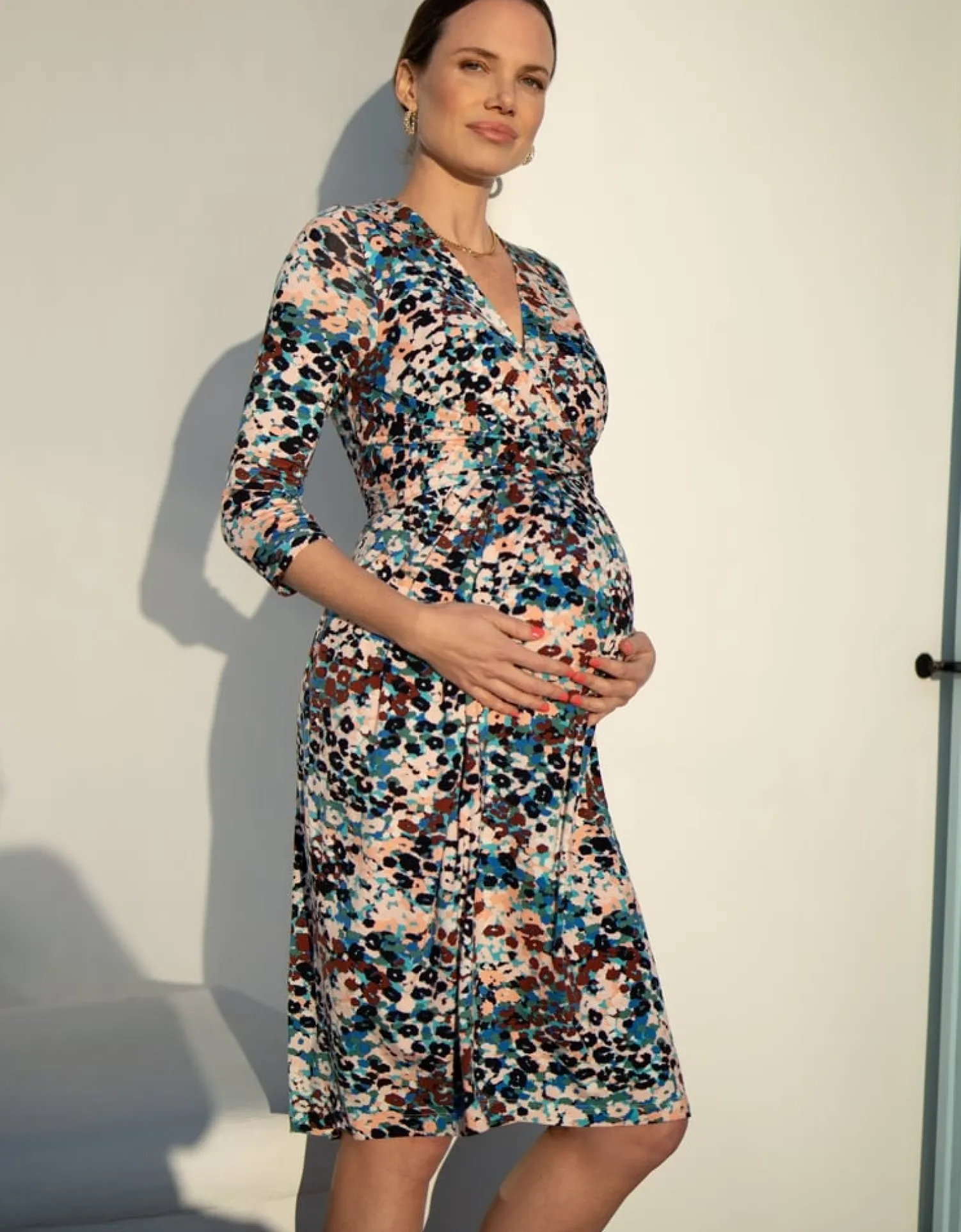 Online Seraphine Keeva | Animal Print Jersey Maternity & Nursing Dress