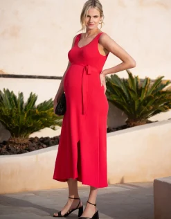 Flash Sale Seraphine Keverne | Fit & Flare Rib Knit Sleeveless Maternity and Nursing Dress