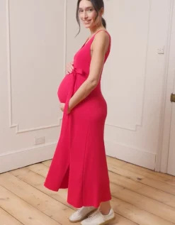 Flash Sale Seraphine Keverne | Fit & Flare Rib Knit Sleeveless Maternity and Nursing Dress