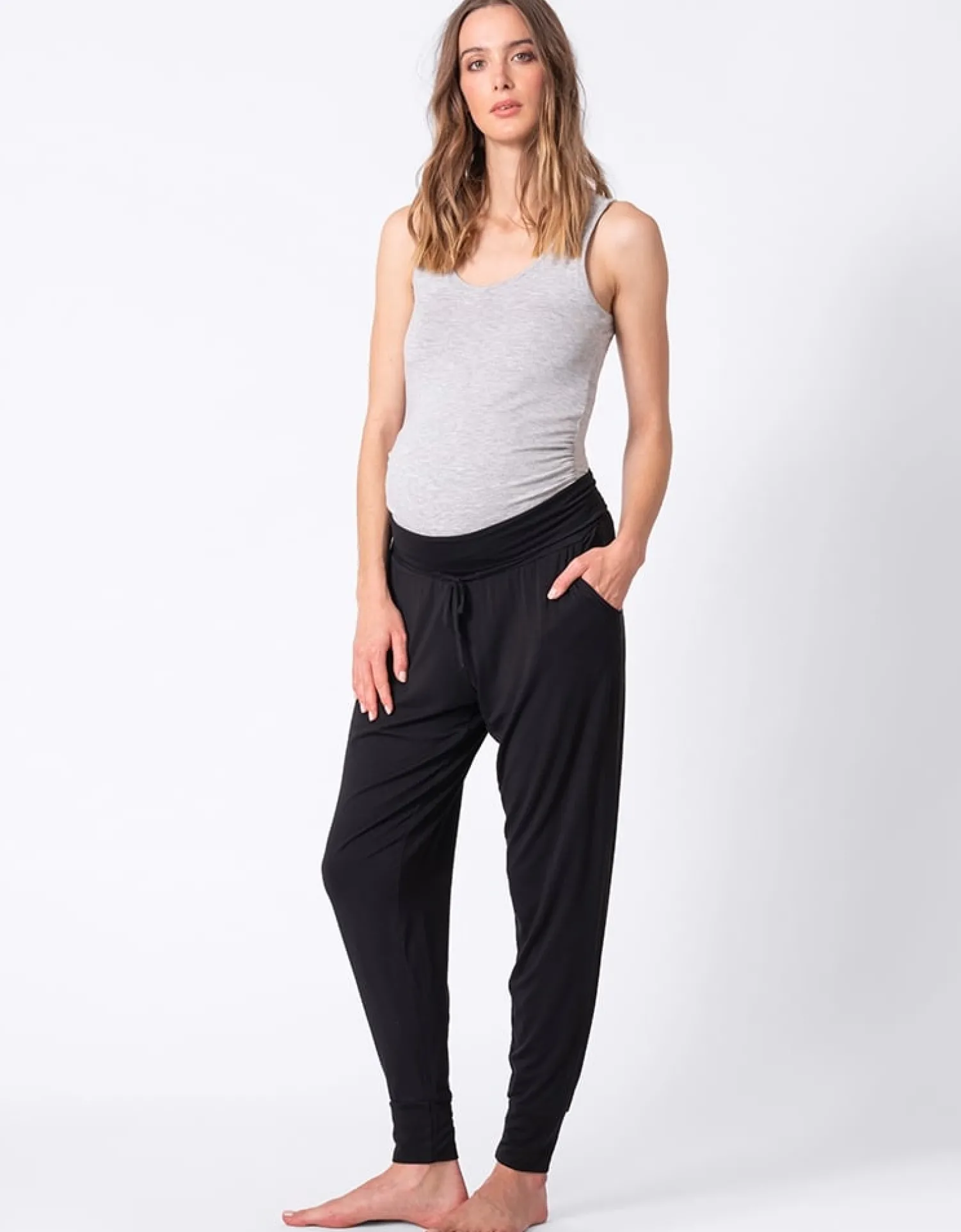 Best Sale Seraphine Kieran | Twin Pack Maternity Lounge Pants u2013 Grey & Black