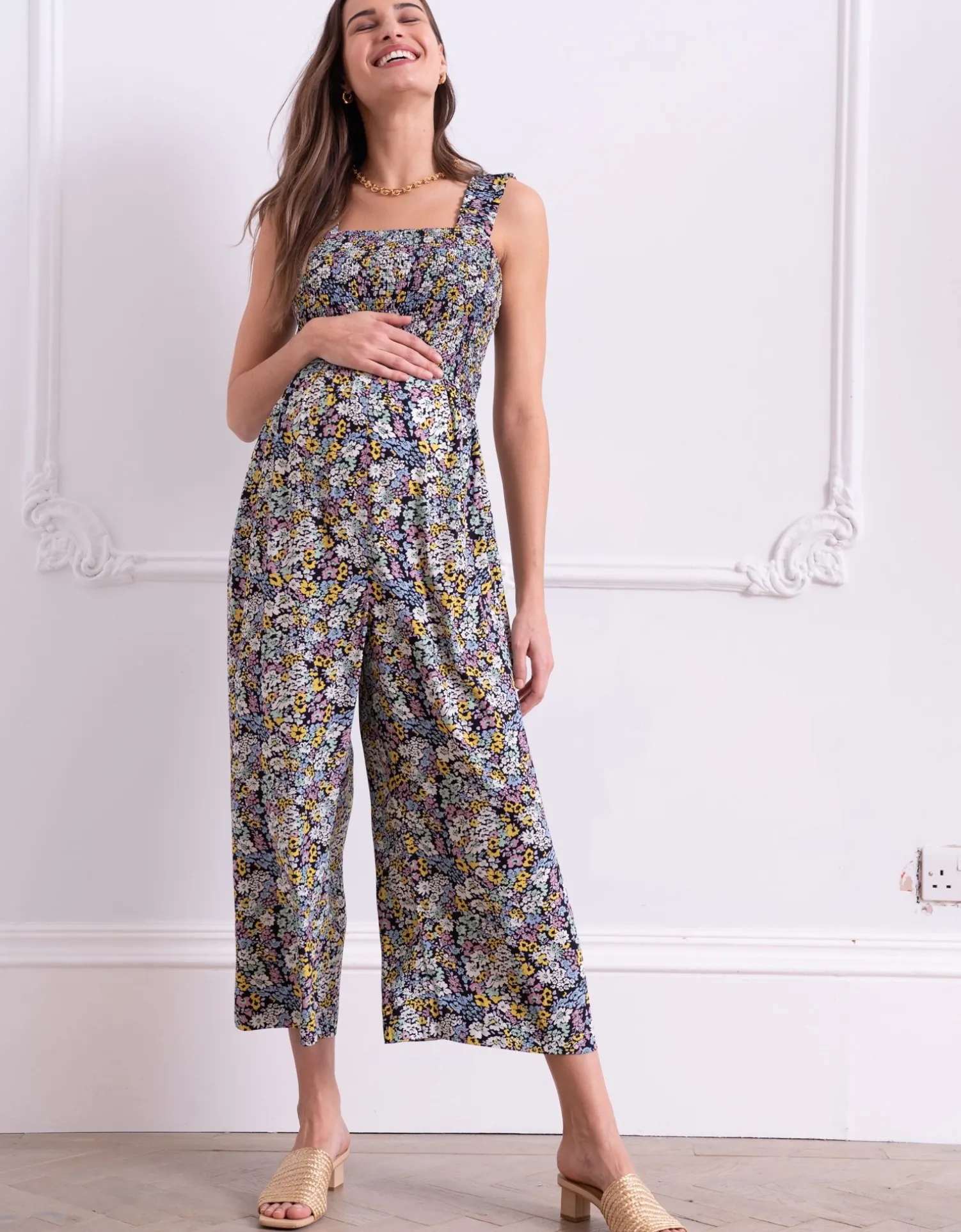 Best Sale Seraphine Kingsley | Shirred Bodice Maternity-To-Nursing Jumpsuit