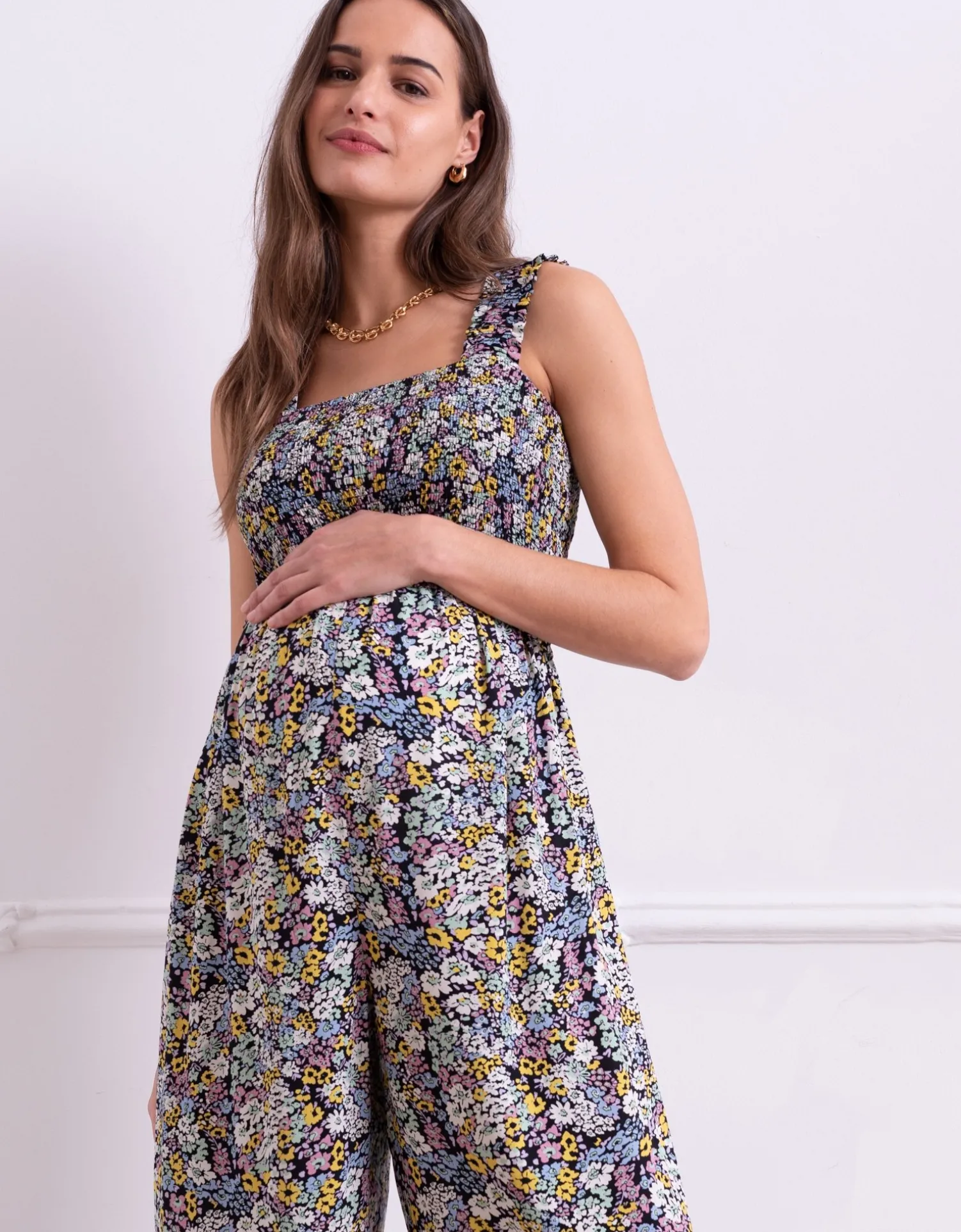 Best Sale Seraphine Kingsley | Shirred Bodice Maternity-To-Nursing Jumpsuit