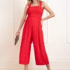Cheap Seraphine Kinsley | Wide Leg Cropped Red Maternity & Nursing Jumpsuit