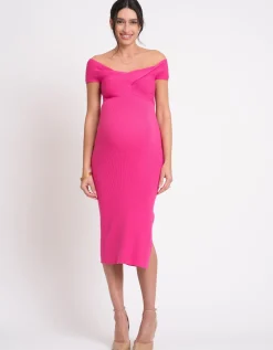 Cheap Seraphine Kora | Off-The-Shoulder Knitted Maternity Dress