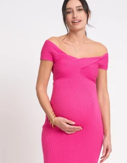 Cheap Seraphine Kora | Off-The-Shoulder Knitted Maternity Dress