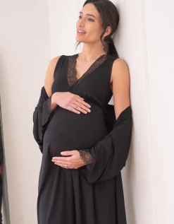 Online Seraphine Kylee | Lace Trim Crossover Maternity-To-Nursing Nightie