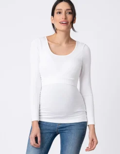 Hot Seraphine Laina | Twin Pack Maternity & Nursing Long Sleeve Tops u2013 Black & White