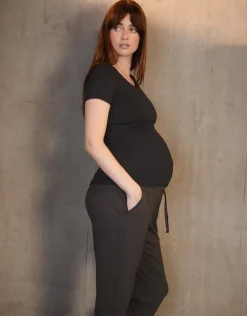 Outlet Seraphine Laina | Twin Pack Maternity & Nursing Short Sleeve Tops u2013 Black & Navy