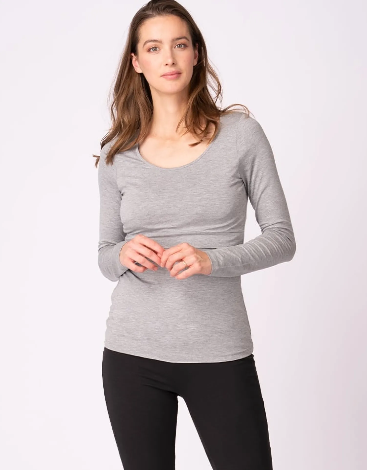 Store Seraphine Laina | Twin Pack Maternity & Nursing Tops u2013 Navy & Grey