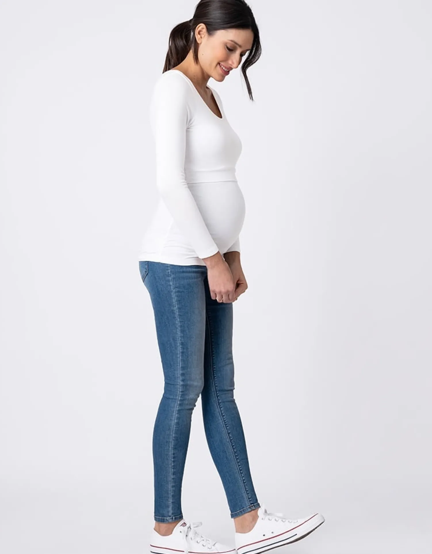 Hot Seraphine Laina | Twin Pack Maternity & Nursing Long Sleeve Tops u2013 Black & White