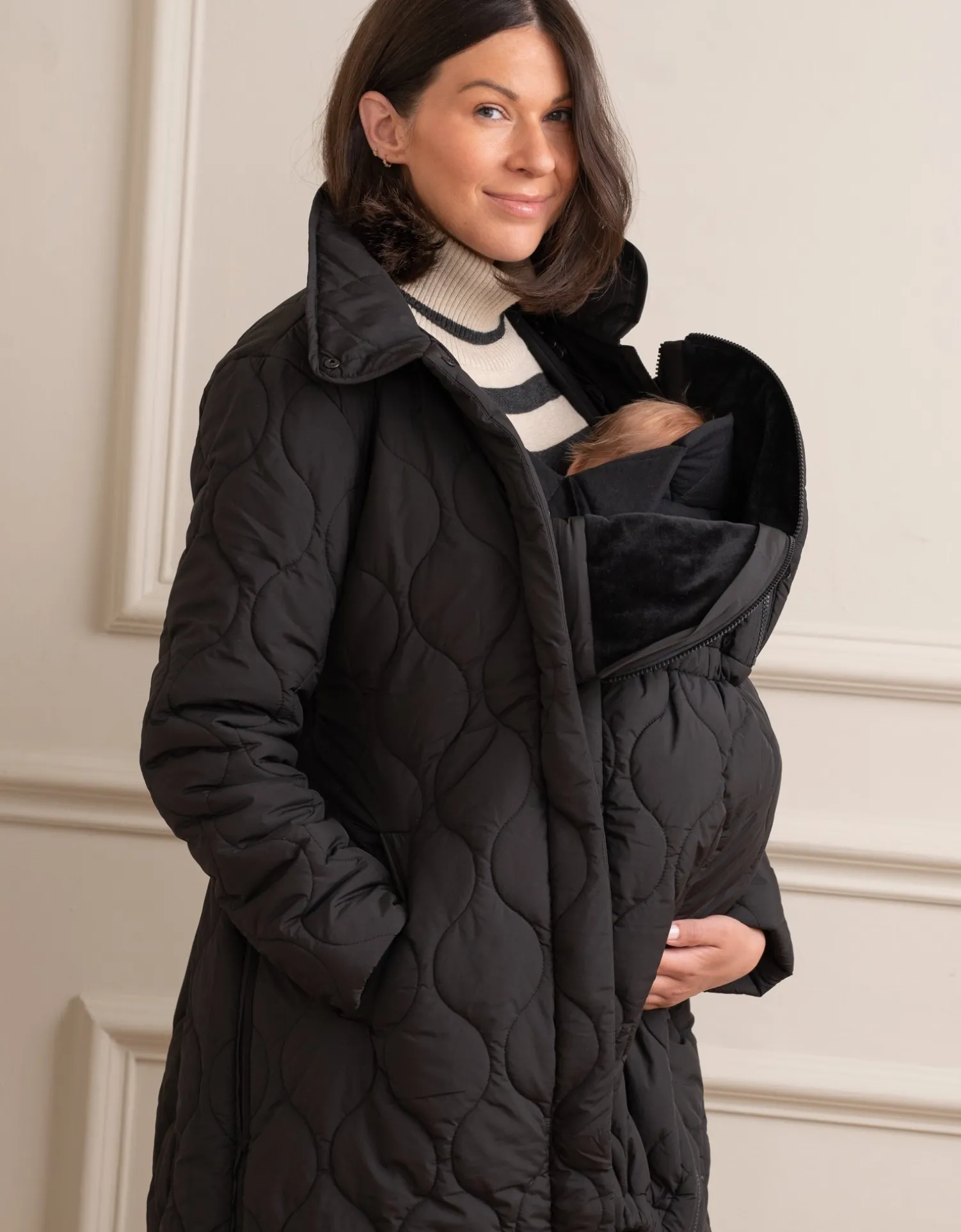 Shop Seraphine Laurie | Quilted 3 in 1 Maternity & Babywearing Coat