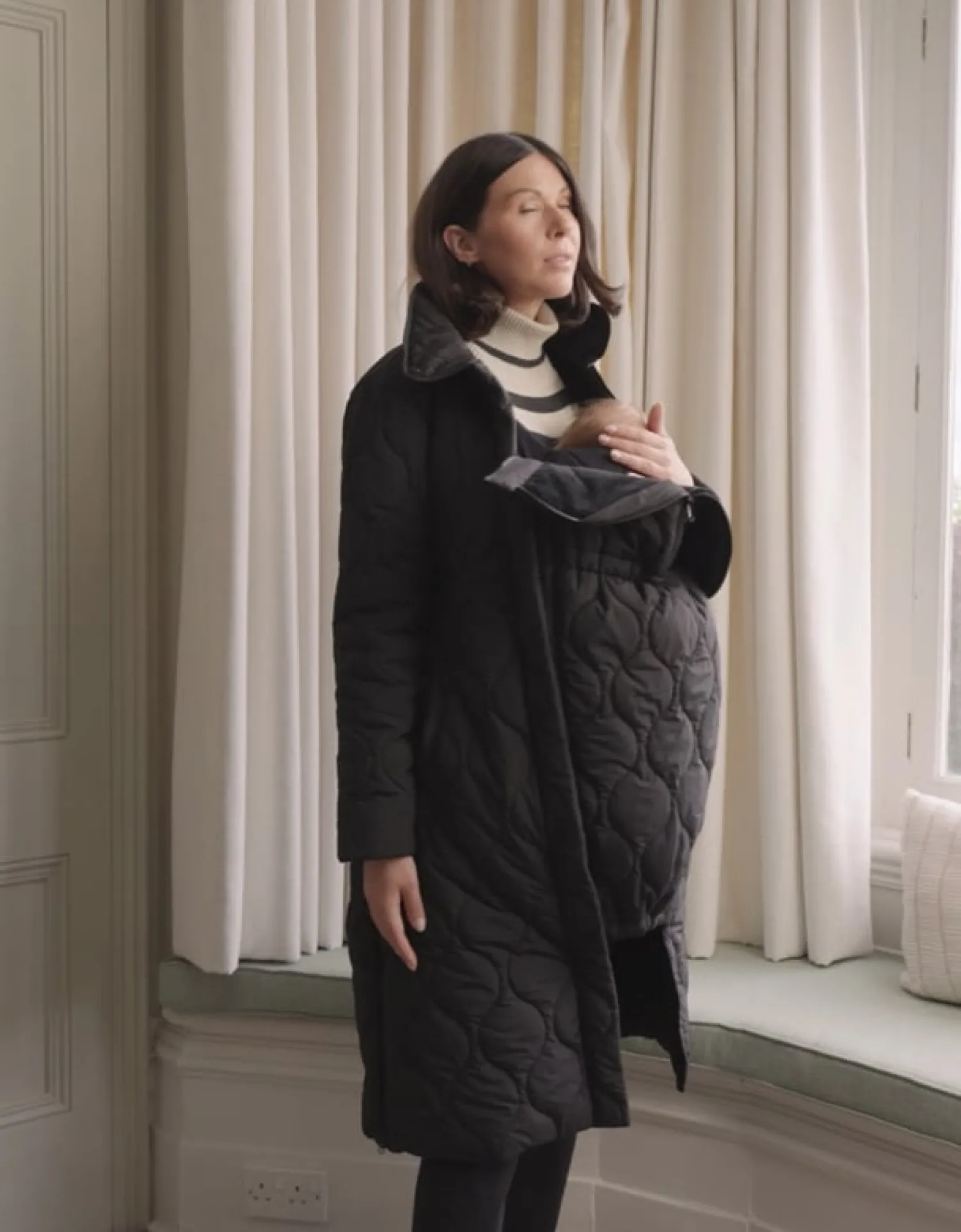 Shop Seraphine Laurie | Quilted 3 in 1 Maternity & Babywearing Coat