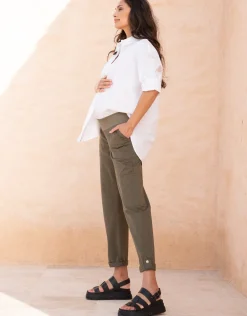 Shop Seraphine Ledger | Under Bump Cargo-Style Maternity Pants