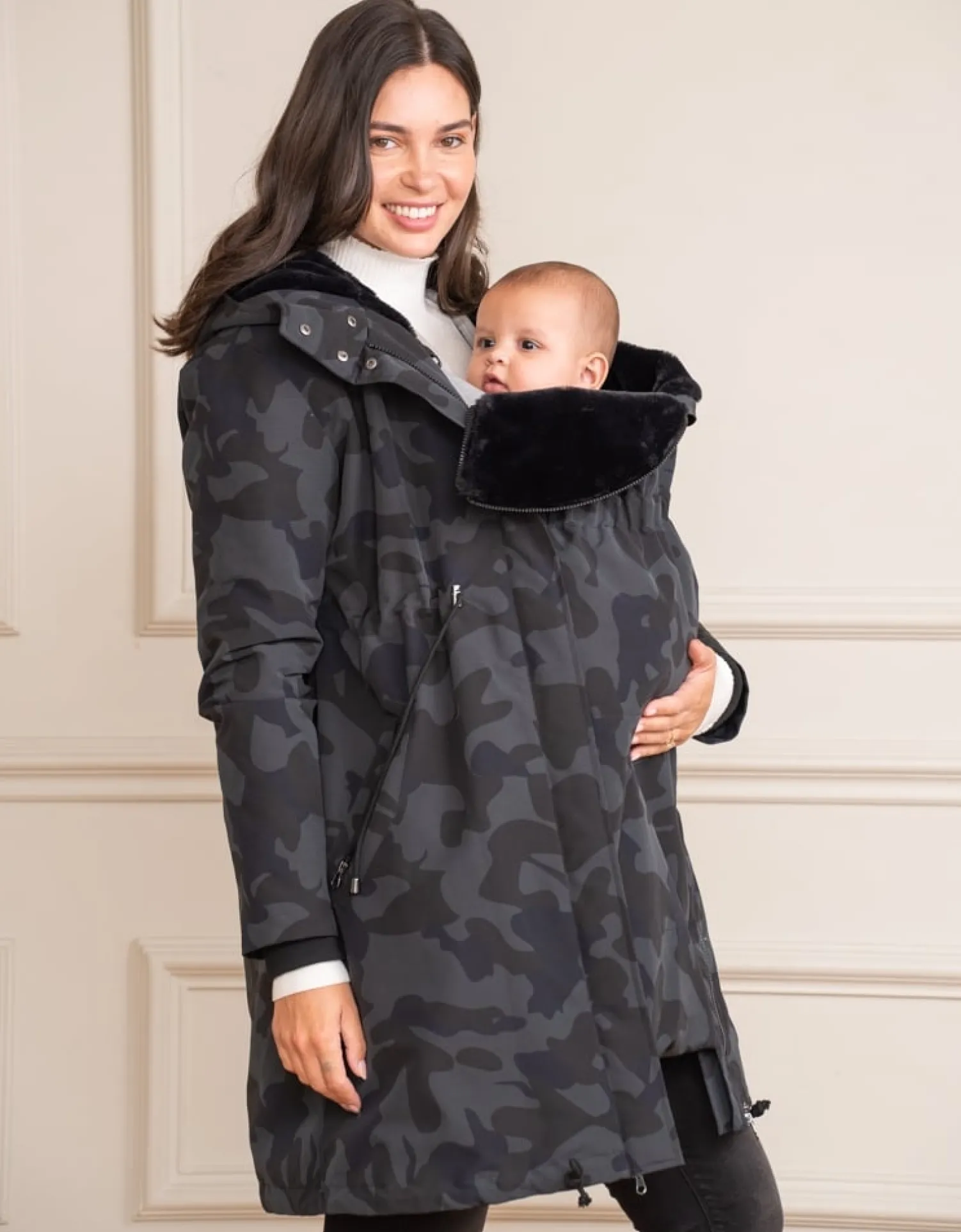 Sale Seraphine Leigh | Camo 3 in 1 Maternity & Babywearing Parka