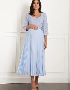 Store Seraphine Liara | Midi Length Jacket-Style Maternity-To-Nursing Dress