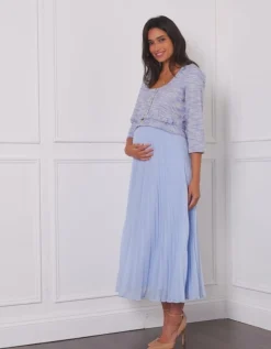 Store Seraphine Liara | Midi Length Jacket-Style Maternity-To-Nursing Dress