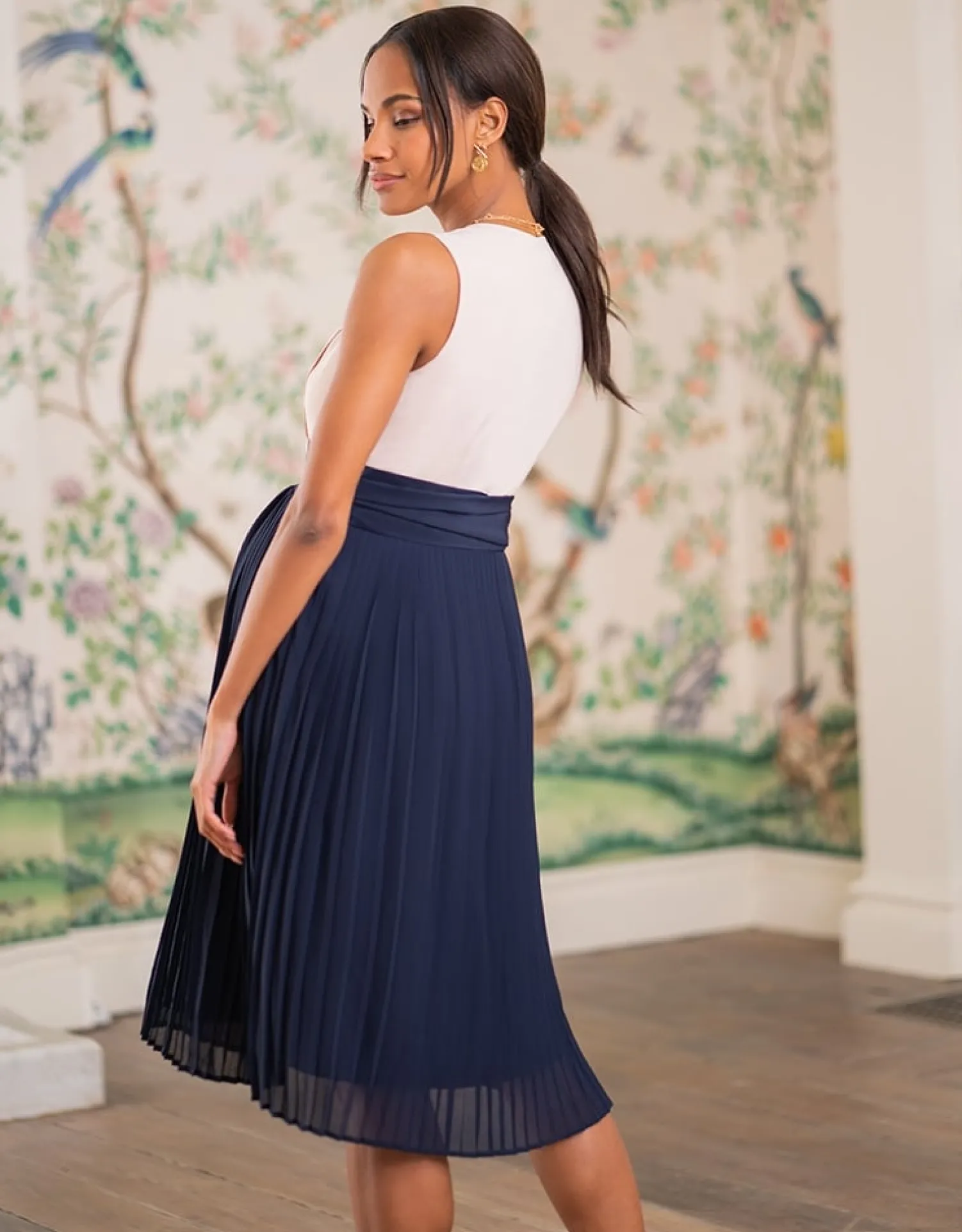 Cheap Seraphine Livern | Pleated Detail Maternity & Nursing Dress