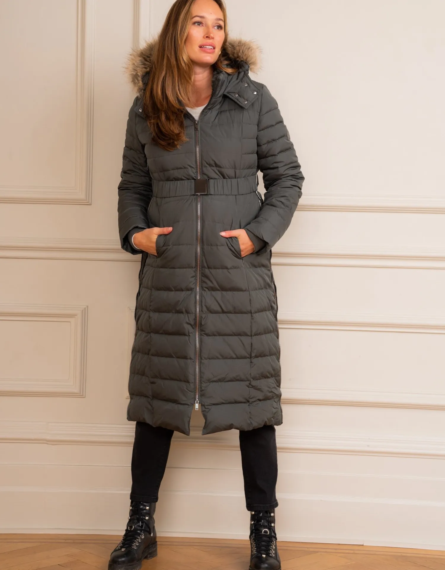 Best Sale Seraphine Liz | Long Down Khaki 3 in 1 Maternity & Babywearing Coat