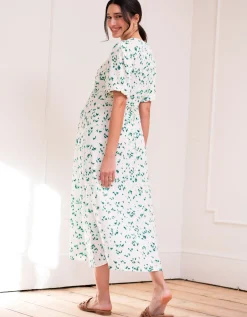 Store Seraphine Louella | Button-Through V Neck Midi Maternity-To-Nursing Dress