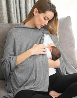 New Seraphine Madison | Grey Nursing Cover Maternity Shawl
