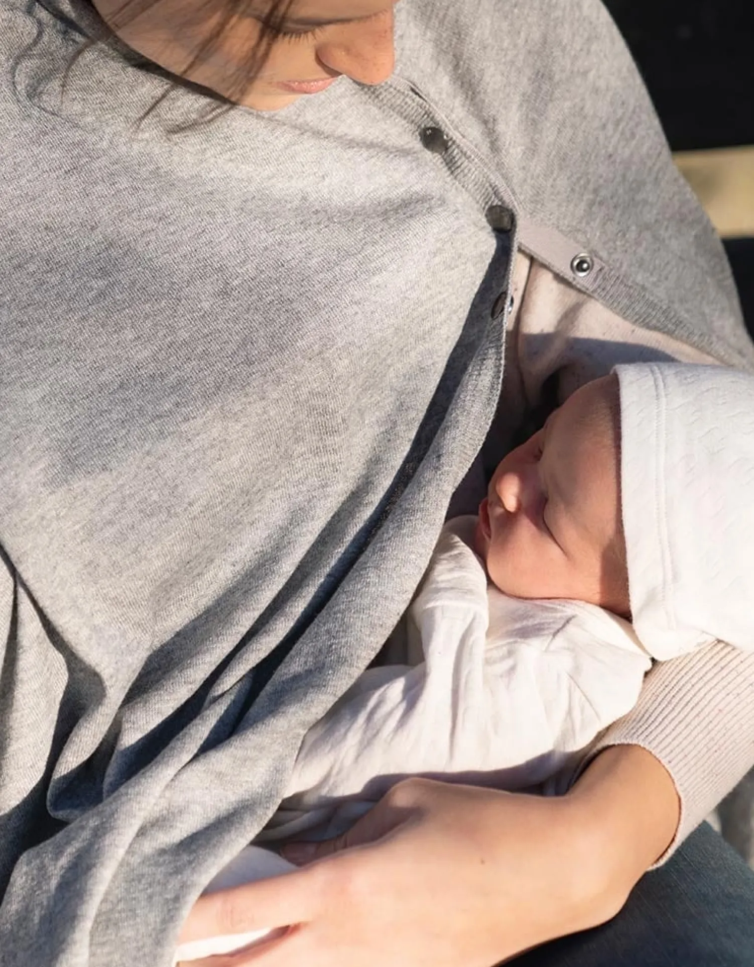 New Seraphine Madison | Grey Nursing Cover Maternity Shawl