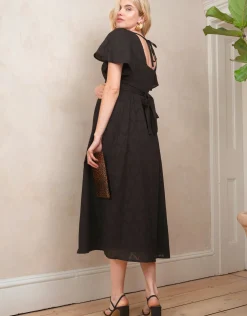 Best Seraphine Maia | Black Cotton Broderie Maternity & Nursing Dress