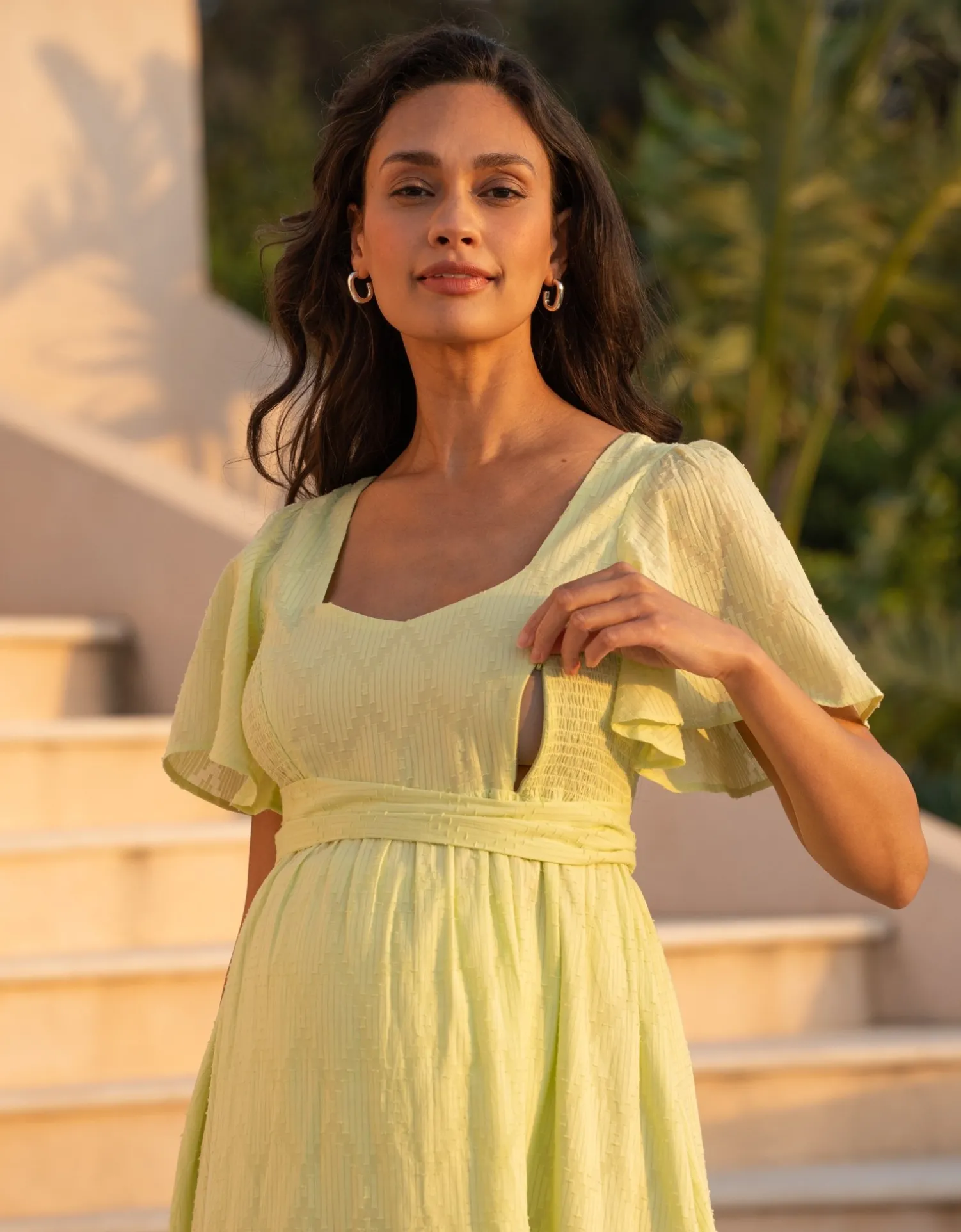Clearance Seraphine Maia | Cotton Broderie Maternity & Nursing Dress