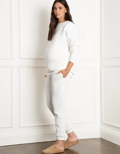 Clearance Seraphine Mairead | Fleece-Back Maternity Joggers