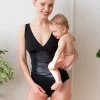Sale Seraphine Malibu | Black Post Maternity Shaping Swimsuit