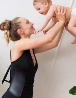 Sale Seraphine Malibu | Black Post Maternity Shaping Swimsuit