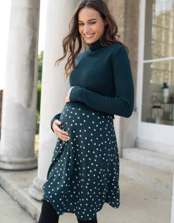 Sale Seraphine Maura | Green Polka Dot 2 in 1 Maternity & Nursing Dress