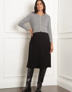 Sale Seraphine Maureen | Knit Maternity & Nursing Cardigan with Pleat Skirt