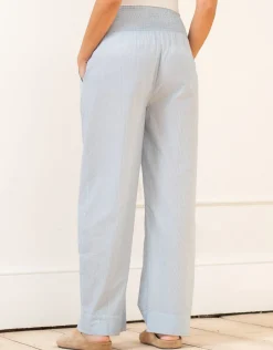 Hot Seraphine Maxim | Fine Stripe Full-Length Cotton Pyjama Maternity-To-Nursing Set