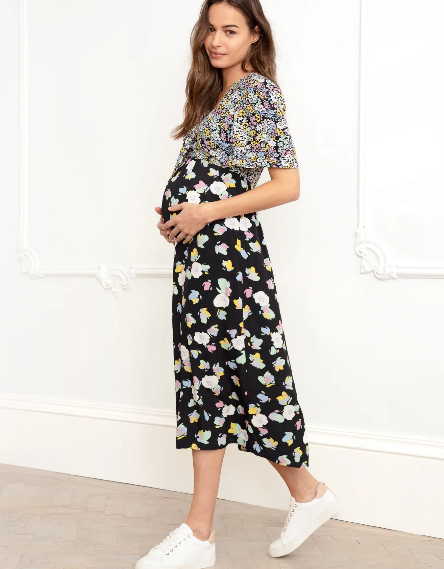 Sale Seraphine Mercie | Tie Front Maternity-To-Nursing Dress