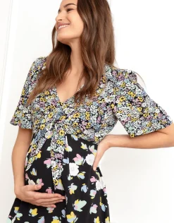 Sale Seraphine Mercie | Tie Front Maternity-To-Nursing Dress