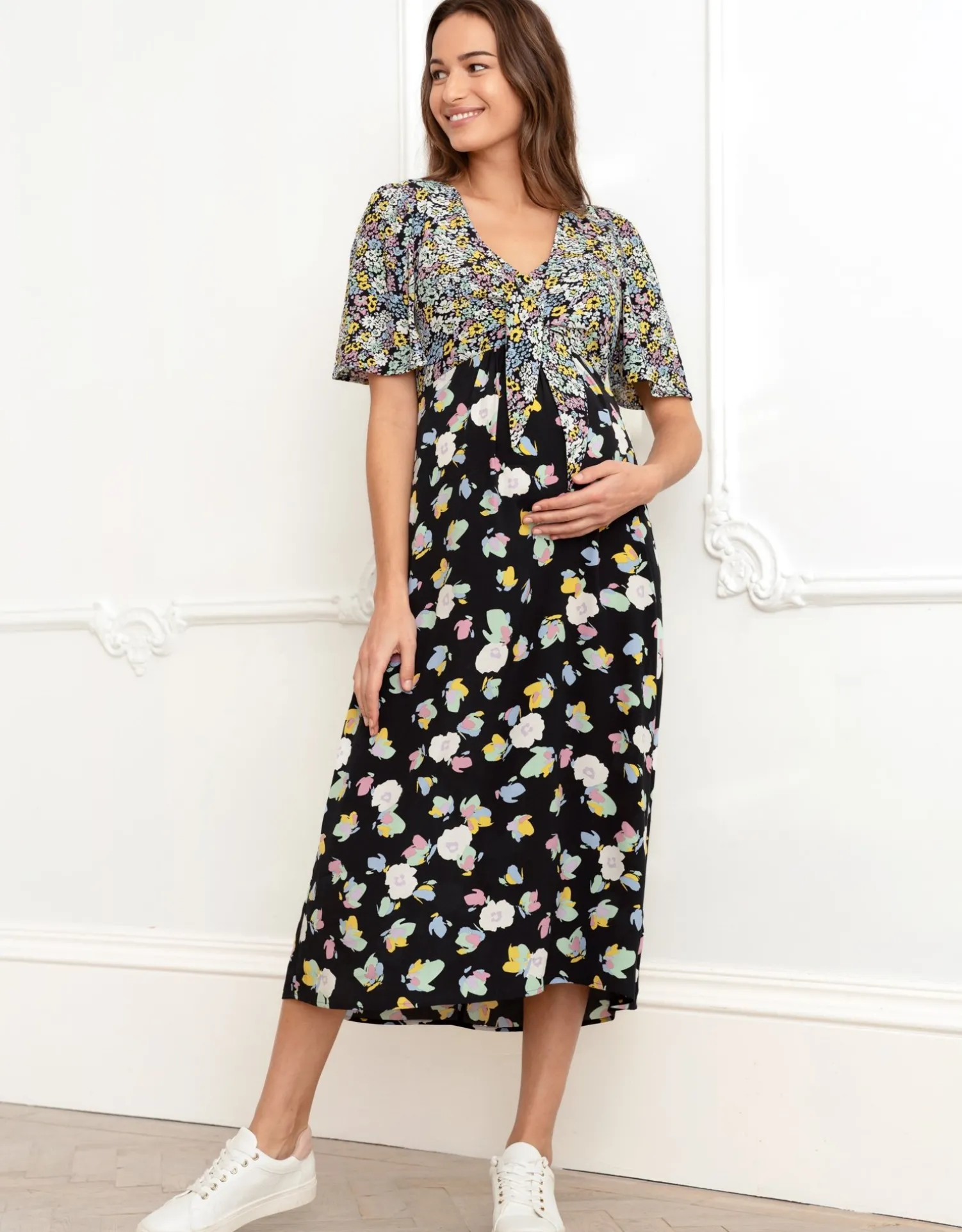 Sale Seraphine Mercie | Tie Front Maternity-To-Nursing Dress