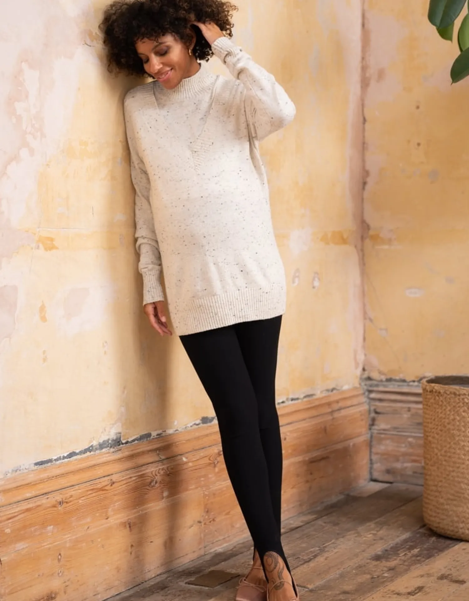 Best Sale Seraphine Merle | Layered Cotton Blend Maternity & Nursing Sweater