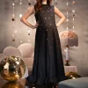 Shop Seraphine Moselle | Embellished Peplum Maternity Swing Dress