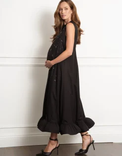 Shop Seraphine Moselle | Embellished Peplum Maternity Swing Dress