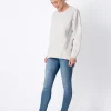 Shop Seraphine Narah | Soft Grey Cotton Blend Maternity & Nursing Sweatshirt