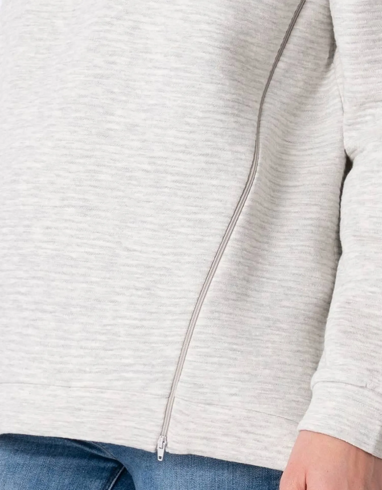 Shop Seraphine Narah | Soft Grey Cotton Blend Maternity & Nursing Sweatshirt