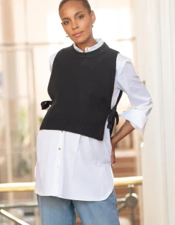 Hot Seraphine Nilly | Black Knitted Maternity Layering Vest