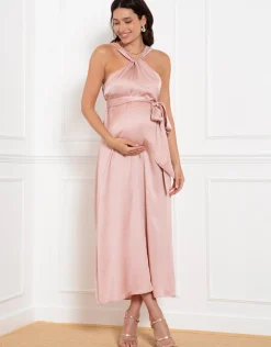 Online Seraphine Olethea | Reversible Halter Neck A-Line Maternity Dress