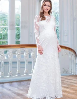 Store Seraphine Orphelia | Long Sleeve Lace Maternity Wedding Dress