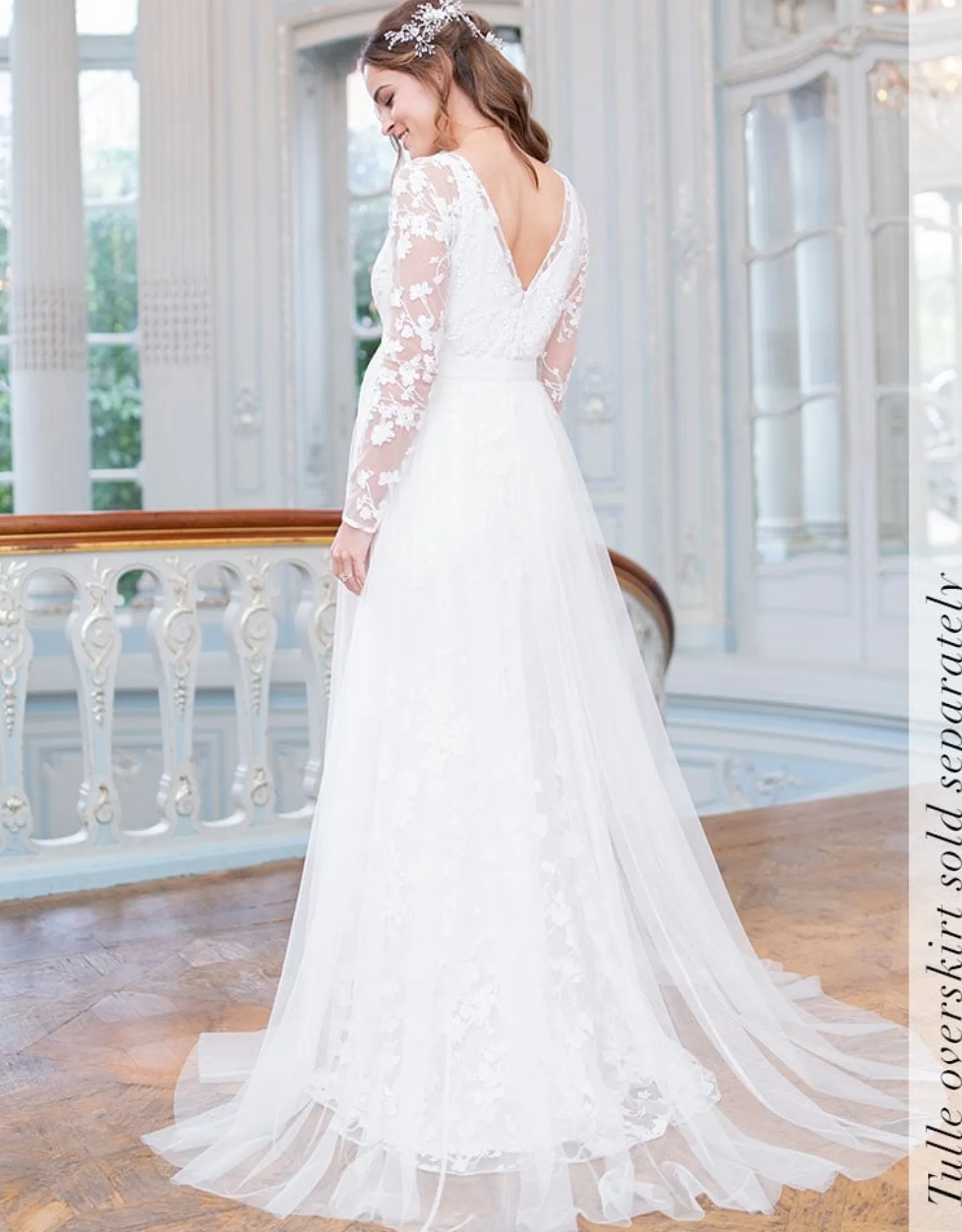 Store Seraphine Orphelia | Long Sleeve Lace Maternity Wedding Dress