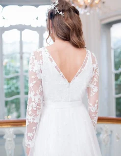 Store Seraphine Orphelia | Long Sleeve Lace Maternity Wedding Dress