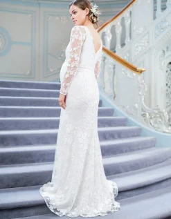 Store Seraphine Orphelia | Long Sleeve Lace Maternity Wedding Dress
