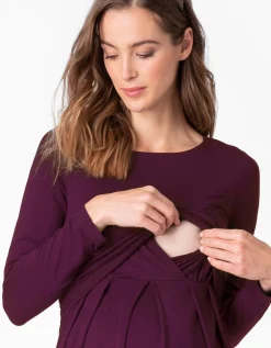 Sale Seraphine Peachey |  Stretch Jersey Maternity & Nursing Dress