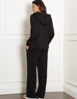 Clearance Seraphine Perdita | Modal Blend Black Maternity & Nursing Hoodie